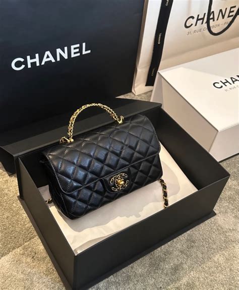 chanel mini handle cf|Chanel mini bag with handle.